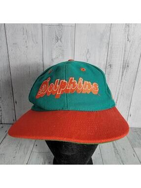 RARE Vtg MIAMI DOLPHINS Snap Back Adjustable THE GAME TEAM NFL Hat